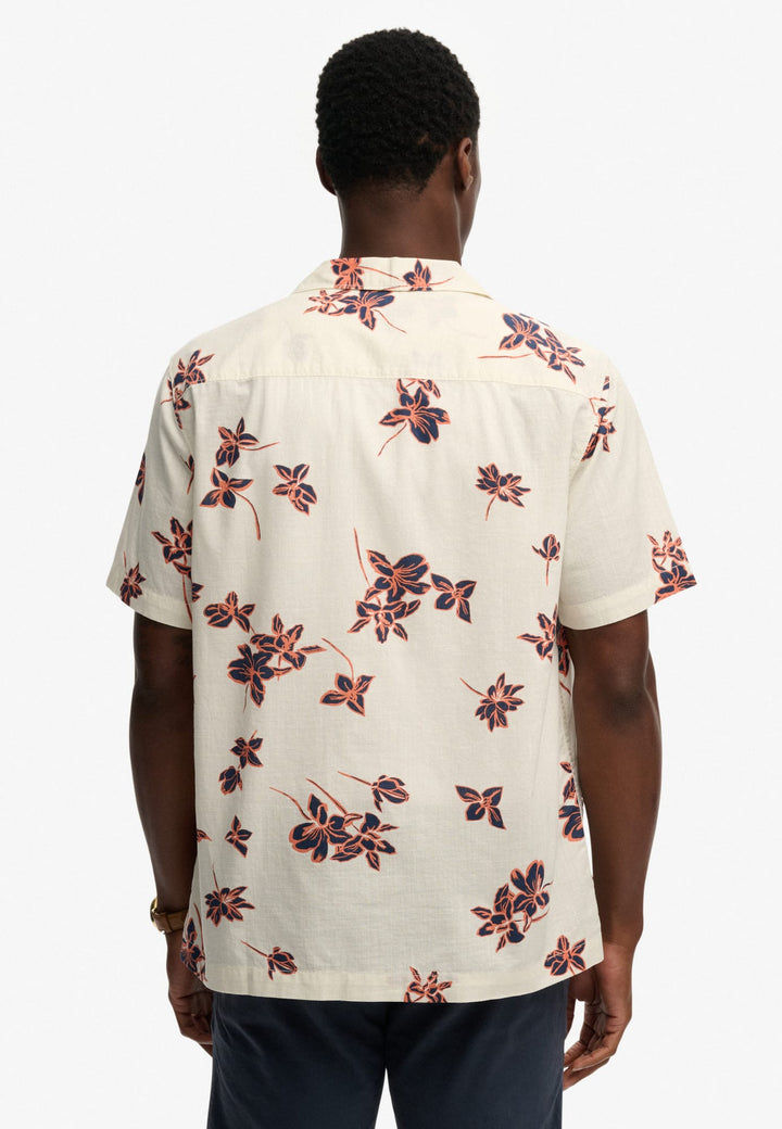 Superdry Cabana Poolside Overhemd – heren - Ecru Dessin