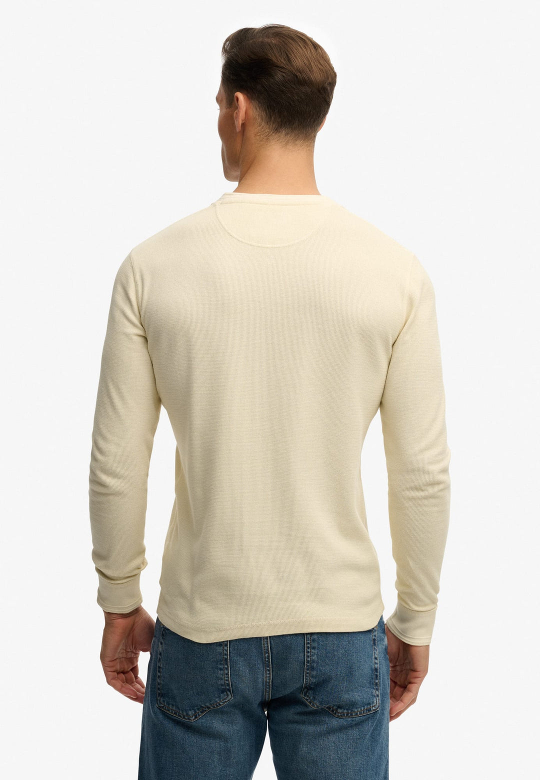 Superdry M6010956A T-shirt l/m beige – heren