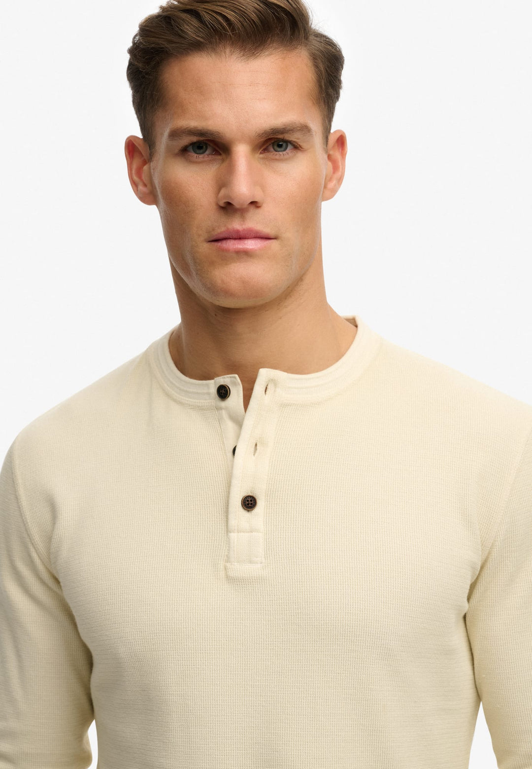Superdry M6010956A T-shirt l/m beige – heren
