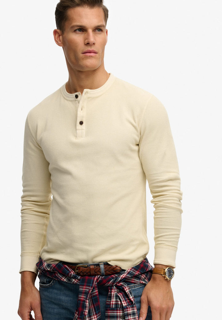 Superdry M6010956A T-shirt l/m beige – heren