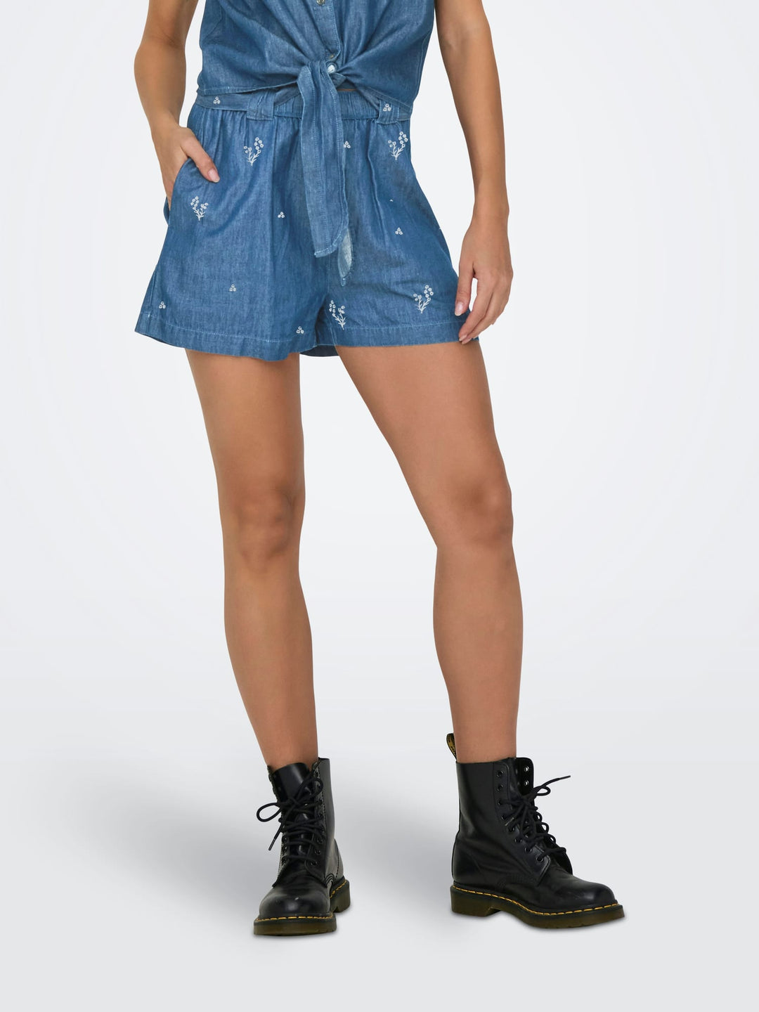 Jacqueline de Yong denim shorts – dames - Blue Denim