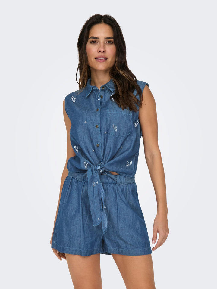 jacqueline de yong 15321112 Kai blouse z/m denim blue denim