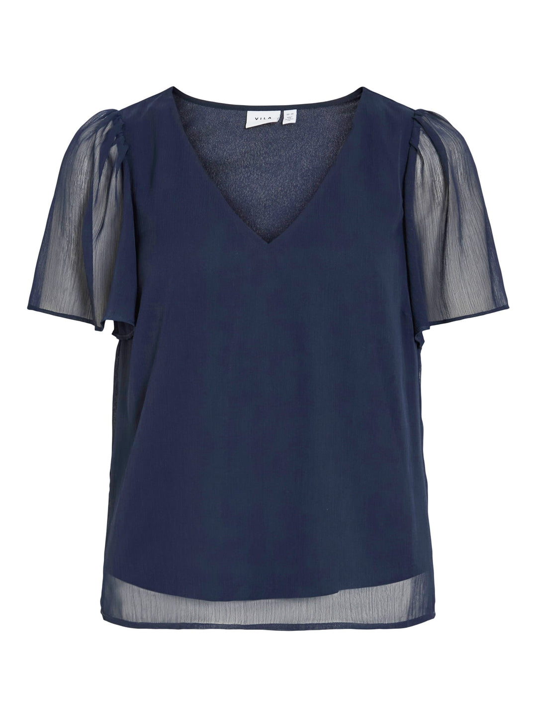 Vila Falia V-hals top navy – dames
