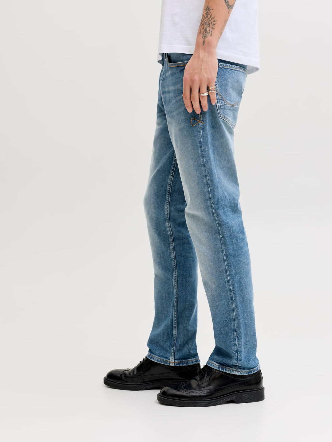 Jack & Jones Clark jeans regular fit – heren - Blue Denim - L34