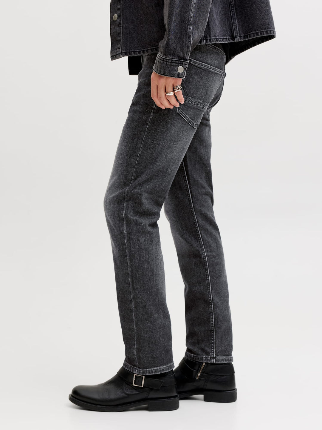 Jack & Jones Clark jeans zwart - heren regular fit - Black Denim - L34