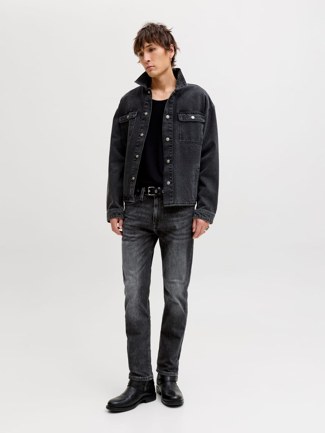 Jack & Jones 12278239 Clark jeans regular fit – heren - Black Denim - L32