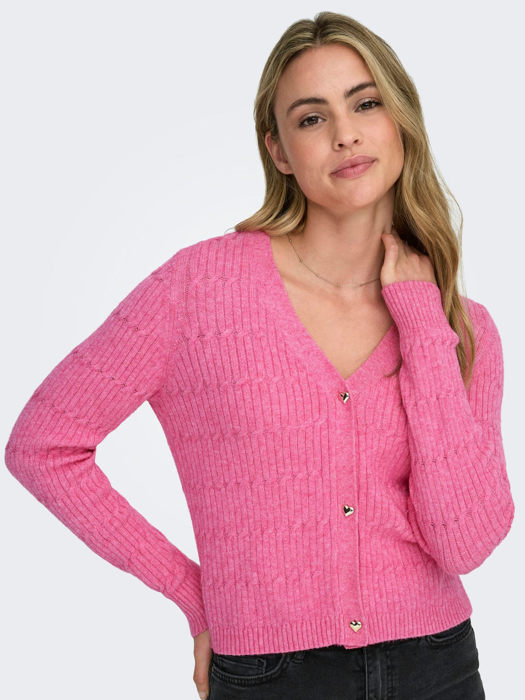 Only ONLKATIA vest gebreid dames - roze