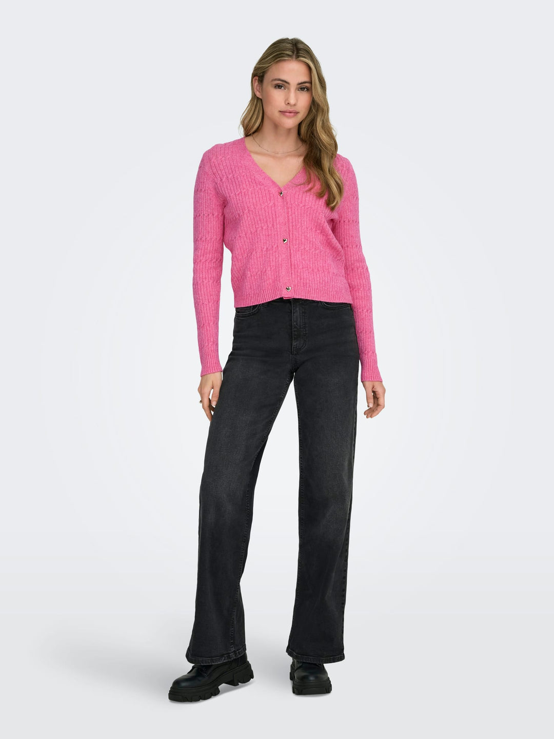 Only ONLKATIA vest gebreid dames - roze