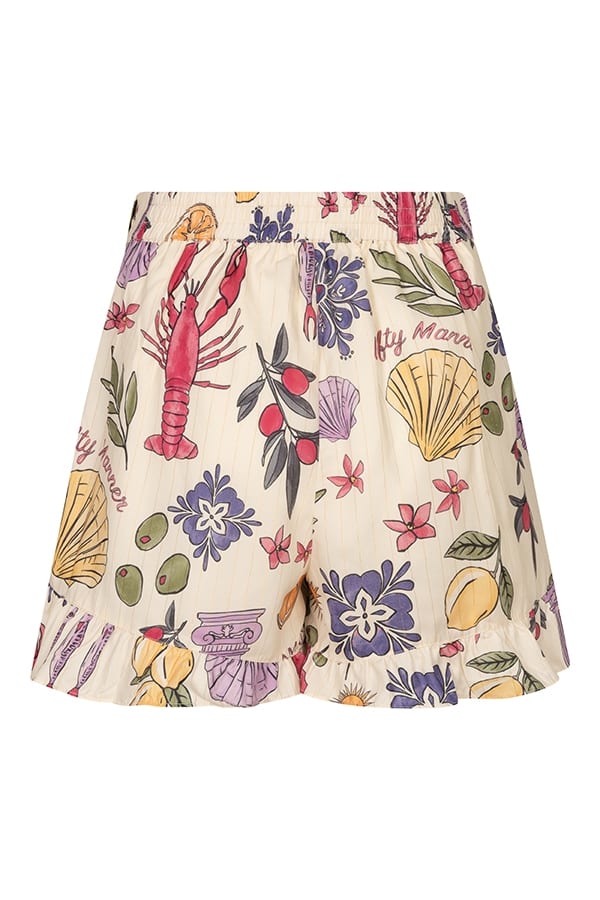 Lofty Manner RE40 Skort Sandy ecru dessin – dames