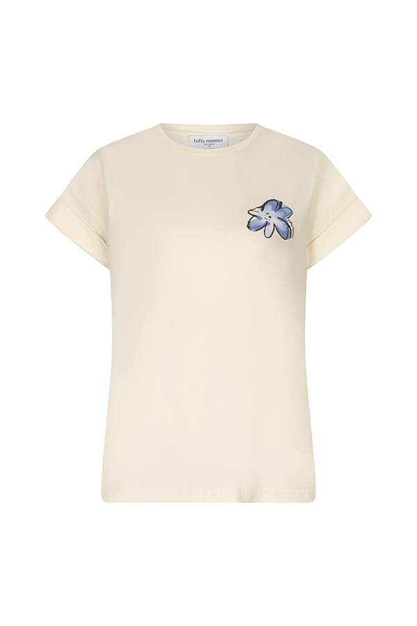 Lofty Manner T-shirt Billy wit dessin – dames - Off-white