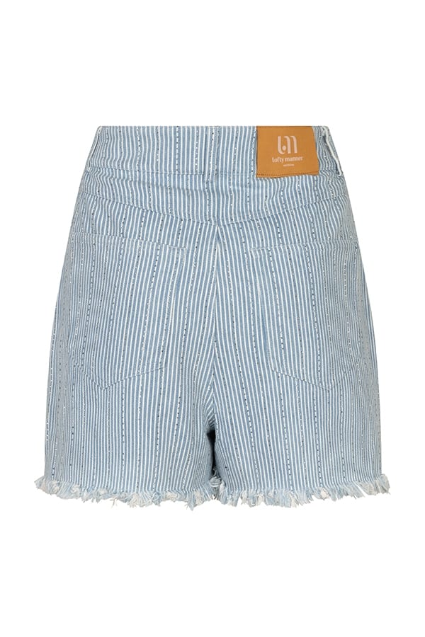 Lofty Manner Short Aleida - dames korte denim - Blauw Dessin