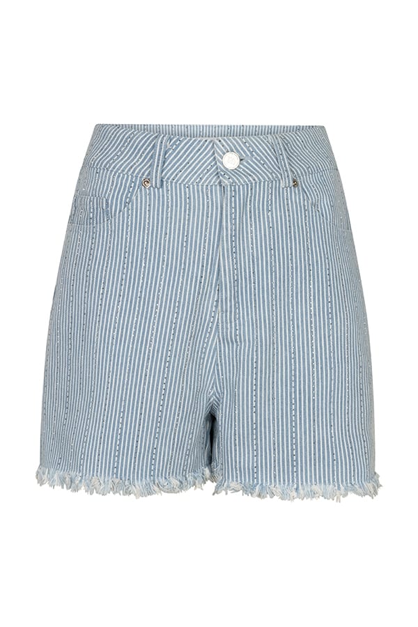 Lofty Manner Short Aleida - dames korte denim - Blauw Dessin