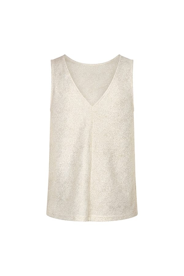Lofty Manner Top Trixie – dames singlet in ecru dessin
