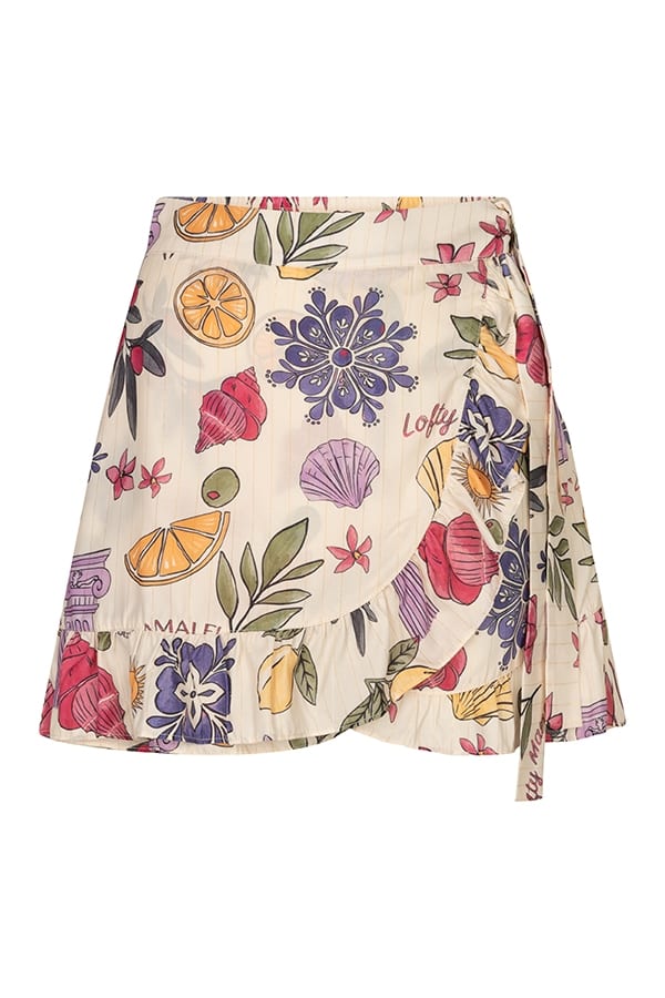 Lofty Manner RE40 Skort Sandy ecru dessin – dames
