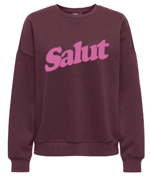Only Zalenta sweatshirt bordeaux – dames