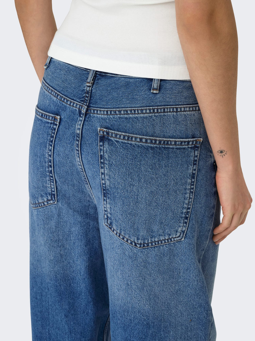 Only Amber baggy fit jeans blauw denim – dames - Blue Denim - L32