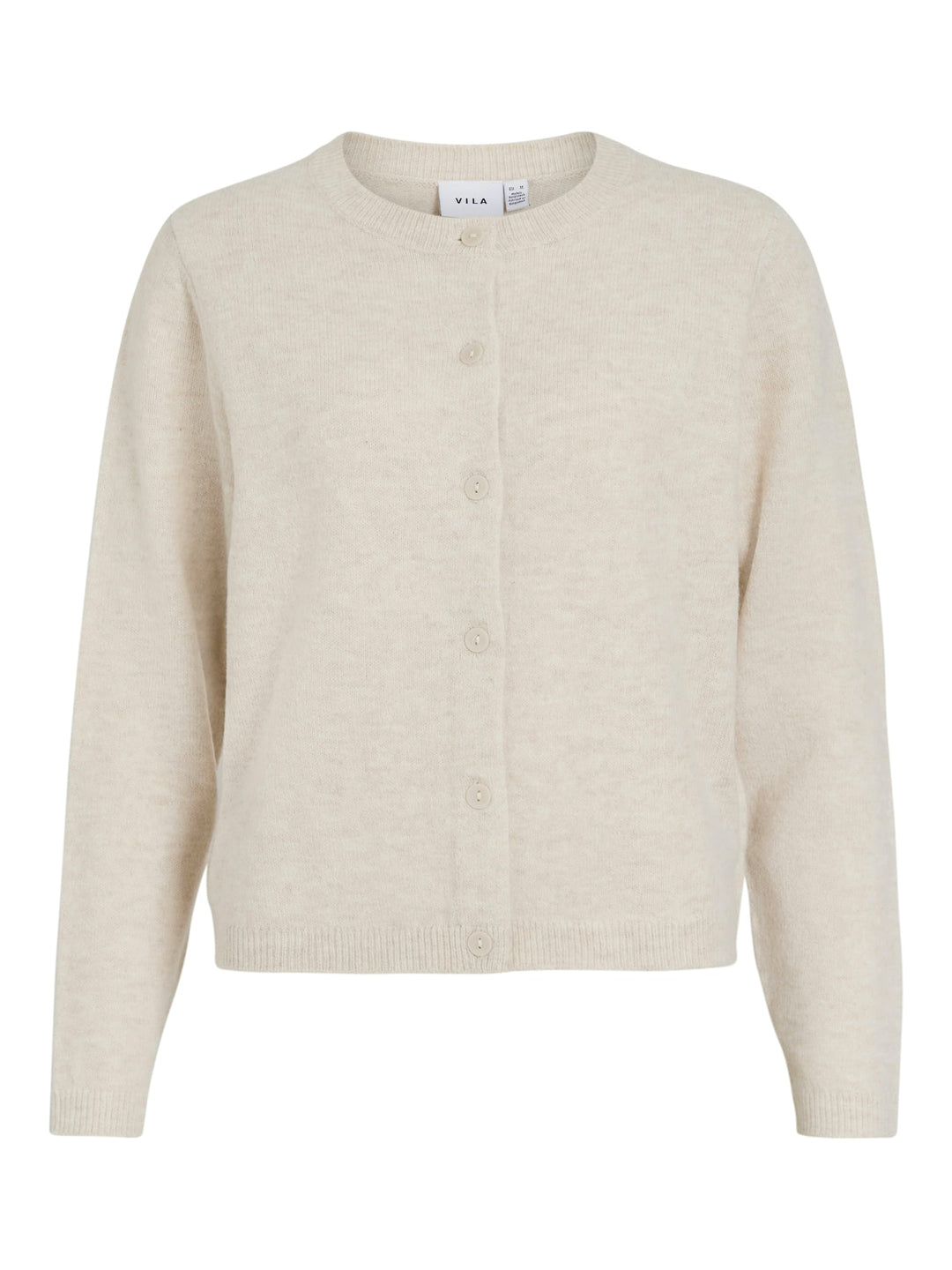 Vila 14113026 liga vest gebreid beige – dames