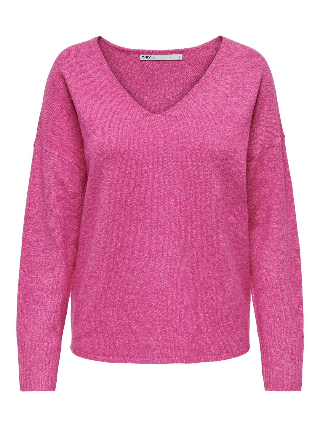 Only ONLRICA L/S V-NECK PULLO KNT NOOS – dames trui magenta