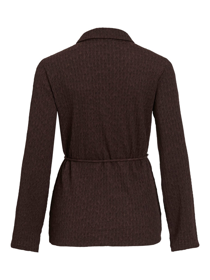 Vila 14117521 meresa blouse l/m bruin