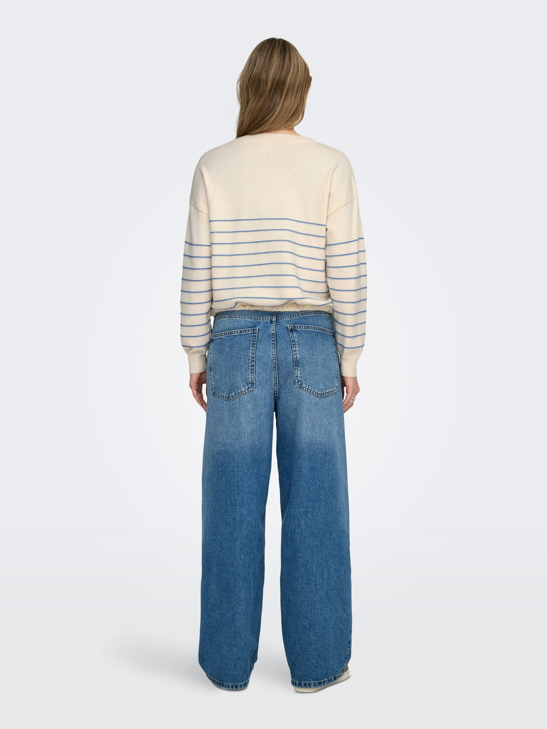 Only 15364038 Signe trui ecru dessin – dames