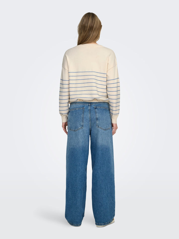 Only 15364038 Signe trui ecru dessin – dames