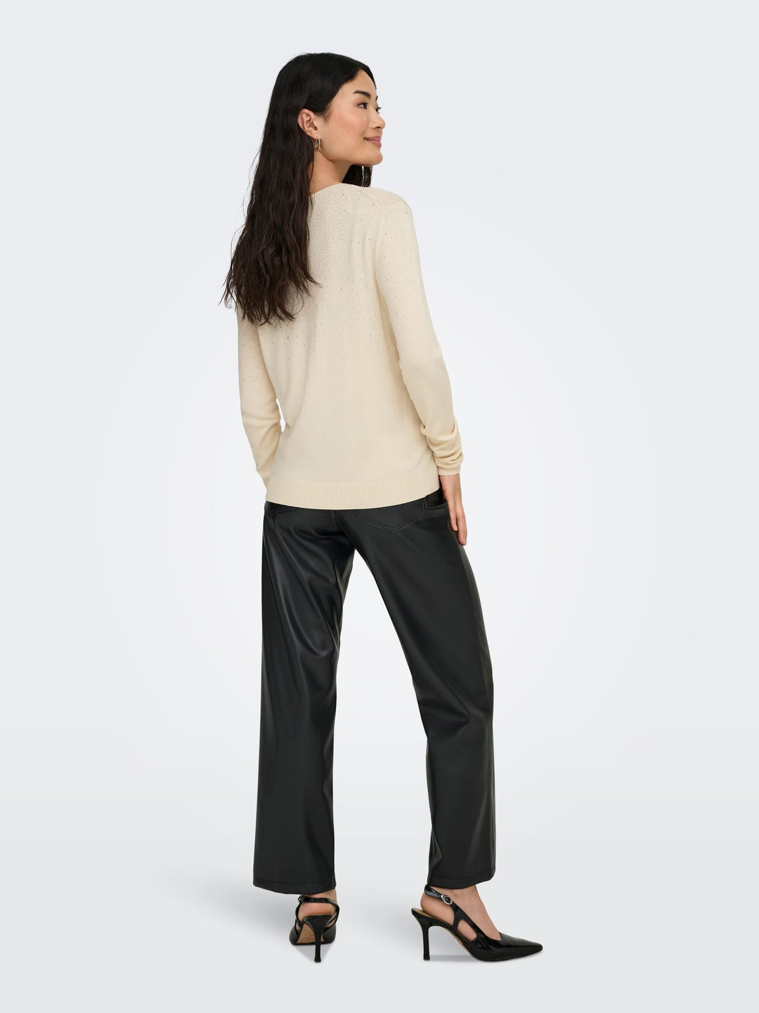 Only Anabella trui ecru dessin – dames