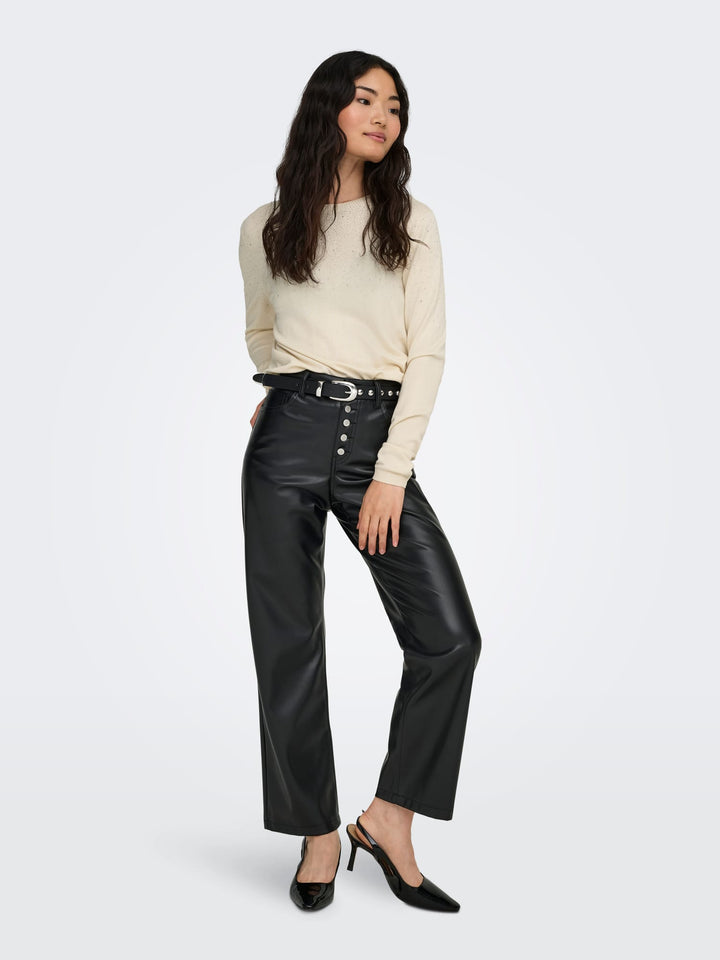 Only 15355228 Anabella trui ecru dessin – dames