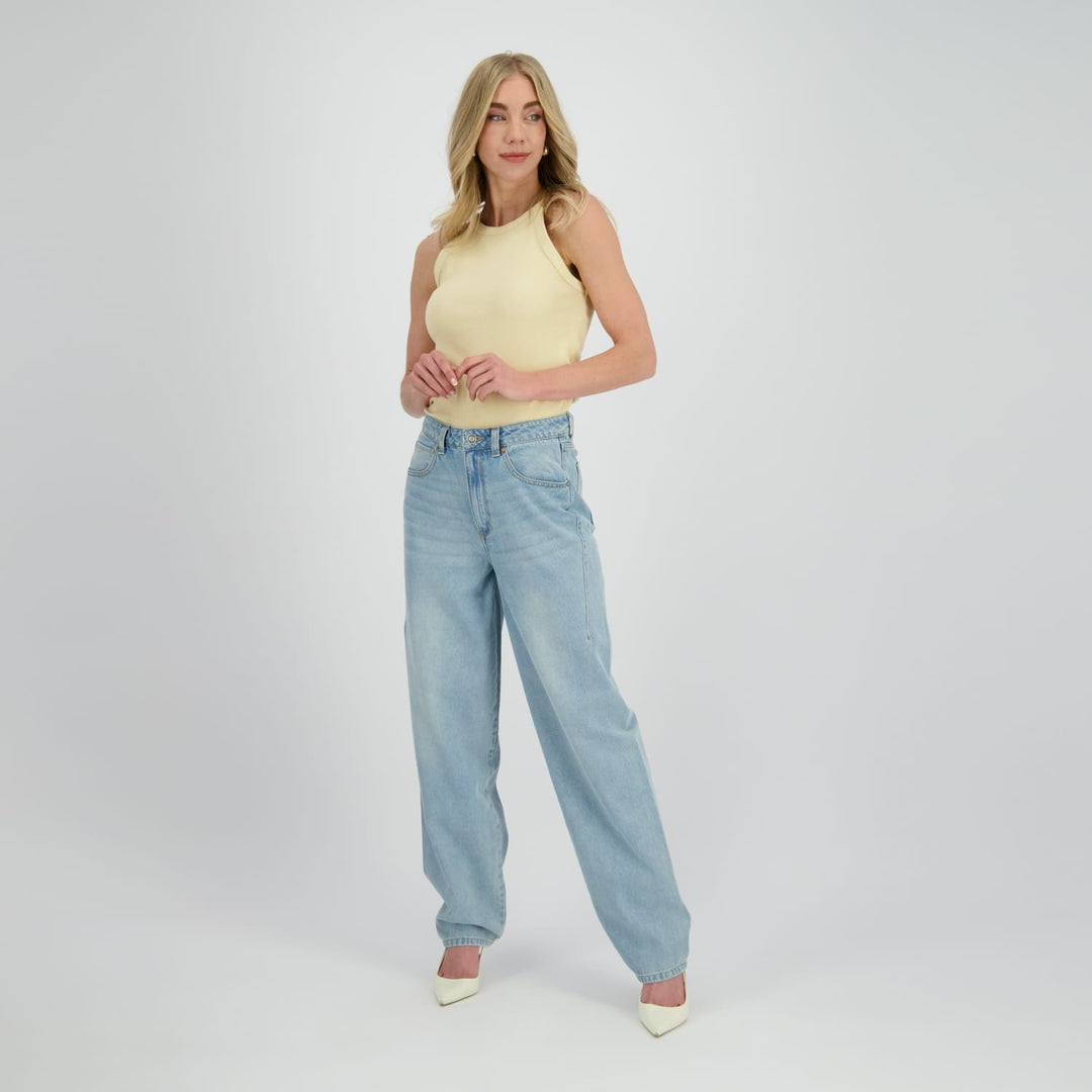 Raizzed dames jeans low croth-baggy fit – blauw denim - Blue Denim - L30