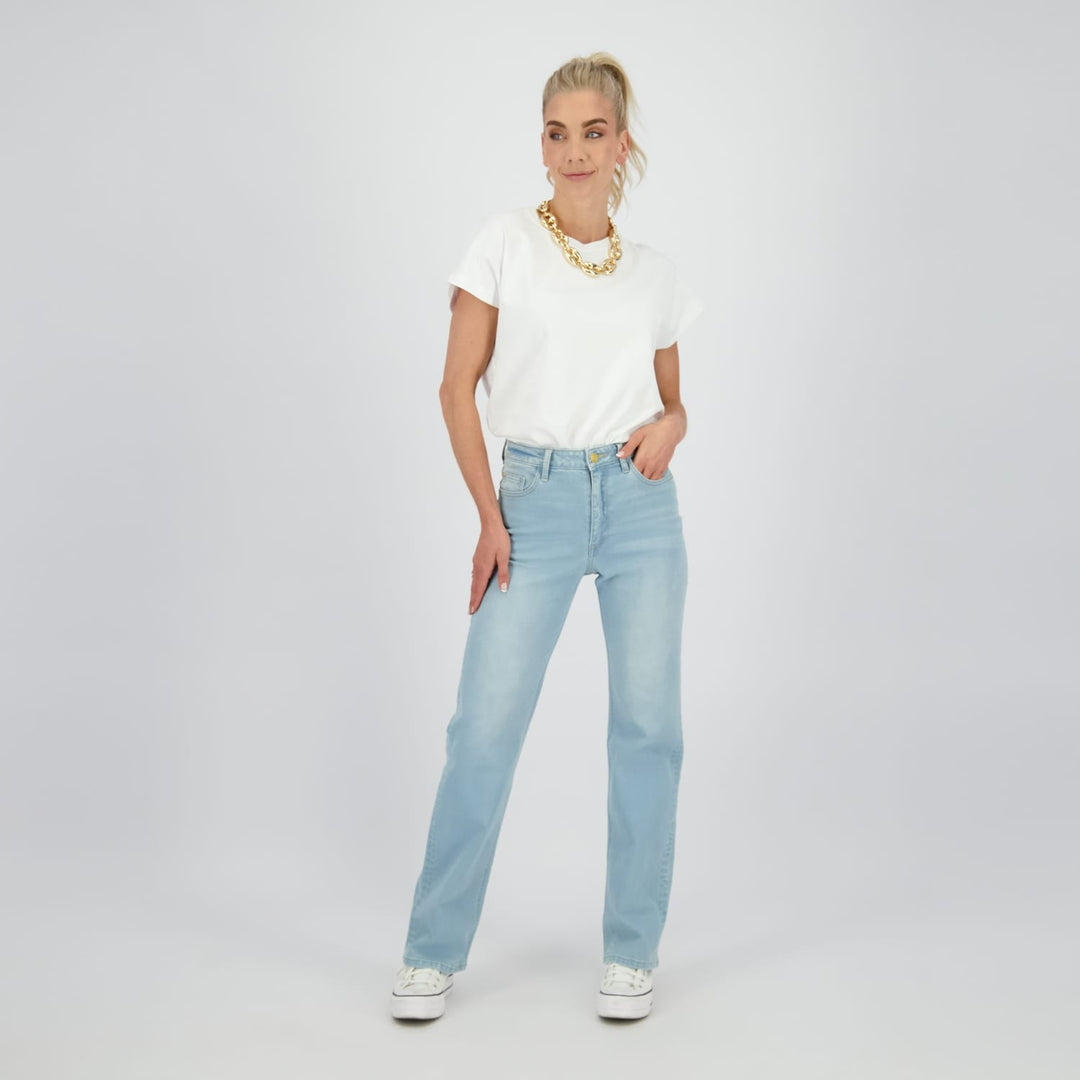 Raizzed Comfort straight Jeans Sarah – dames jeans - Blue Denim - L32