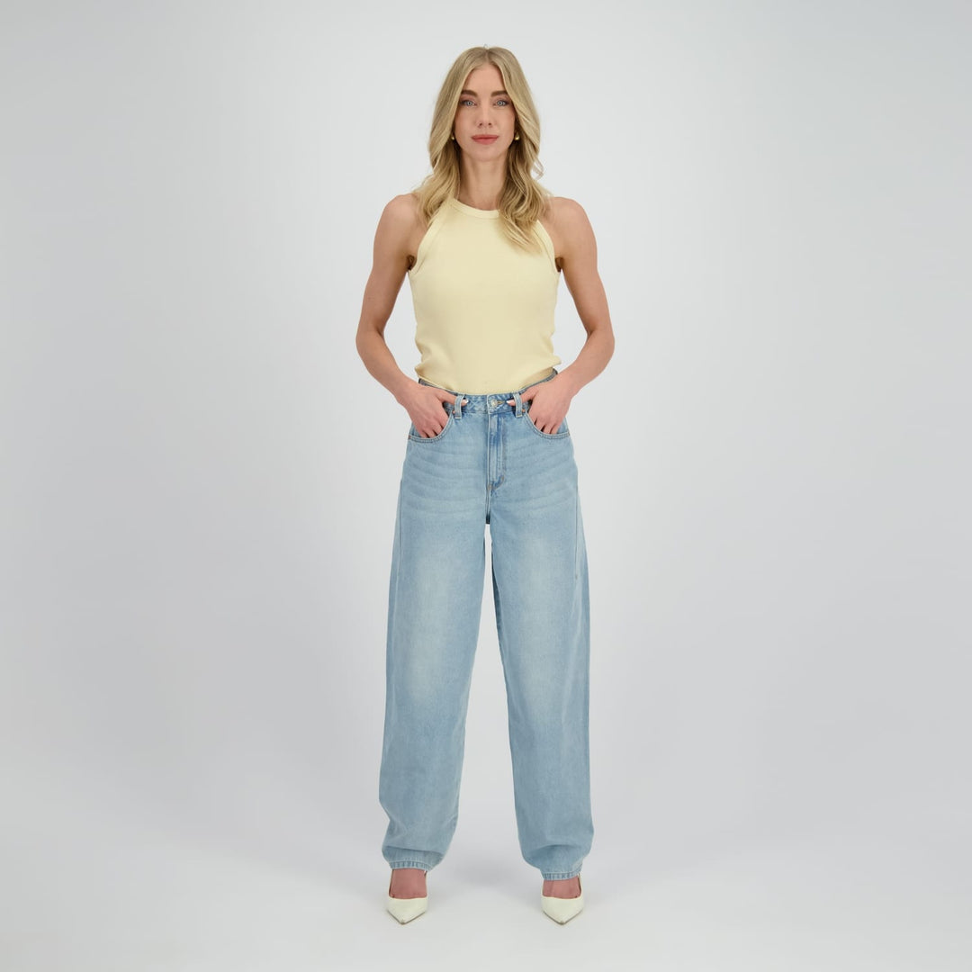 Raizzed dames jeans low croth-baggy fit – blauw denim - Blue Denim - L30