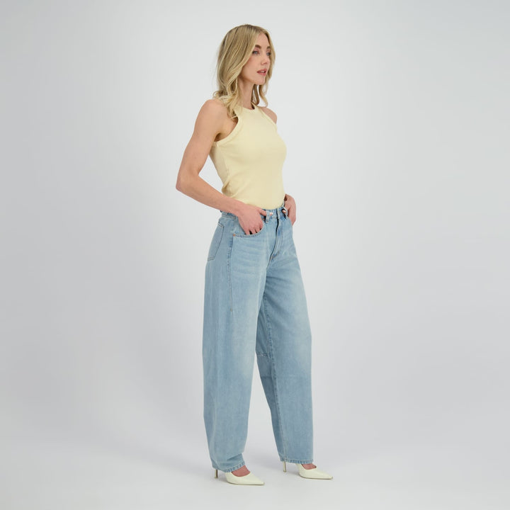 Raizzed dames jeans low croth-baggy fit – blauw denim - Blue Denim - L30