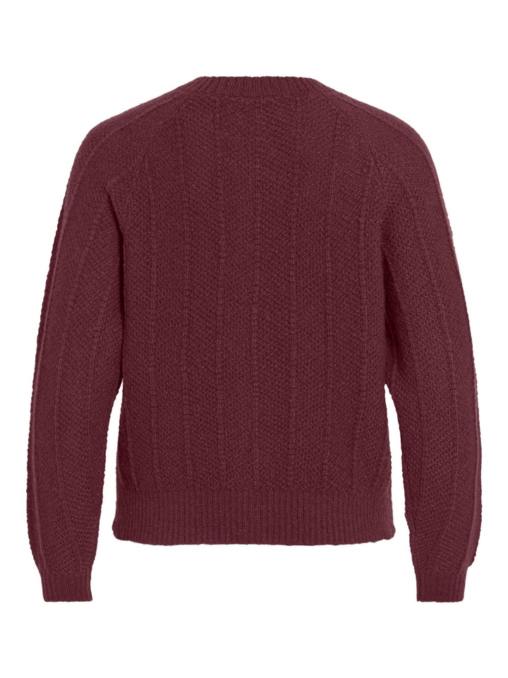 Vila 14116177 Tuli vest gebreid dames bordeaux