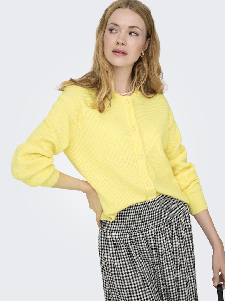 Jacqueline de Yong 15326819 Lumi vest gebreid geel