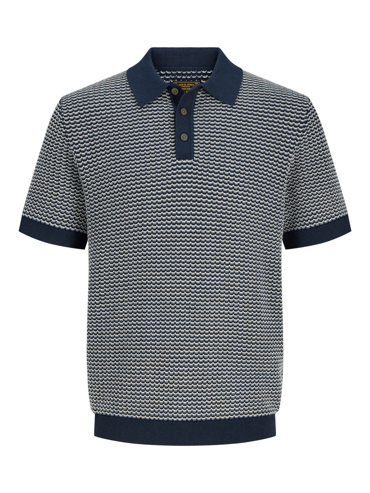 Jack & Jones Blukingsley polo k/m heren blauw dessin