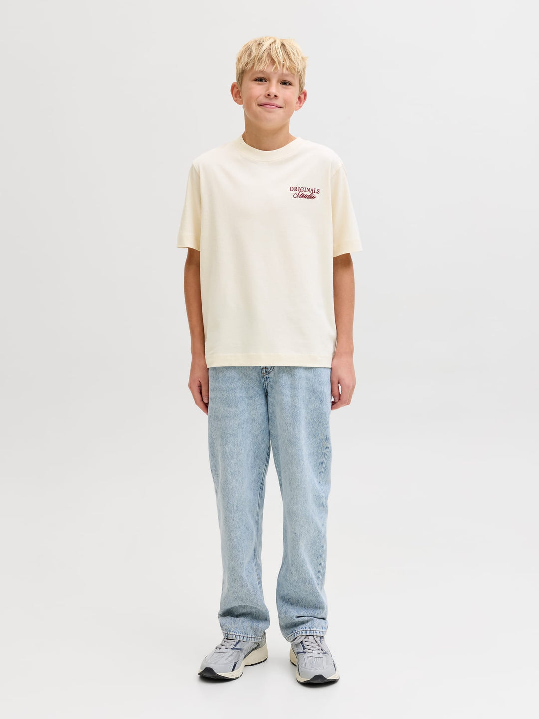 Jack & Jones Kids T-shirt ecru – jongens