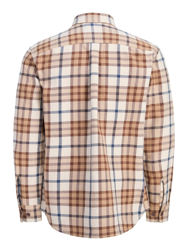 Jack &amp; Jones 12301357 Bluivy overhemd l/m bruin dessin