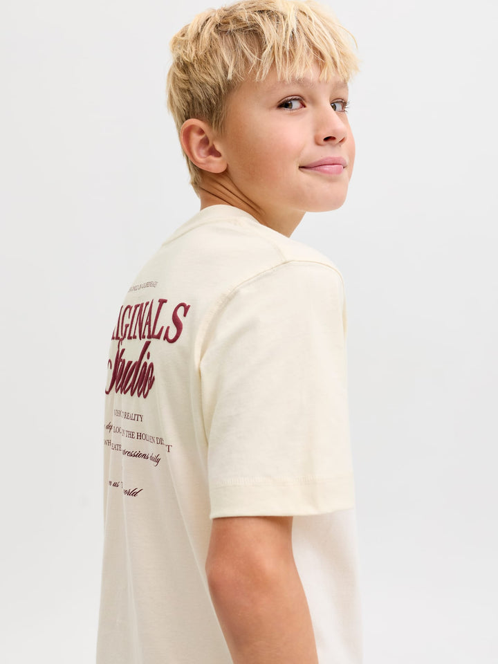 Jack & Jones Kids T-shirt ecru – jongens