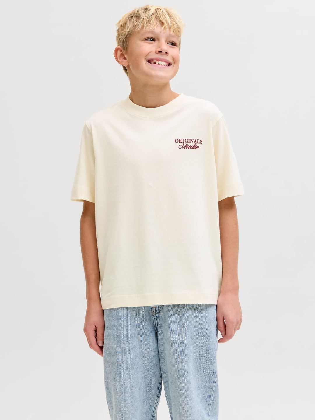 jack & jones kids 12284057 Norrebro T-shirt ecru