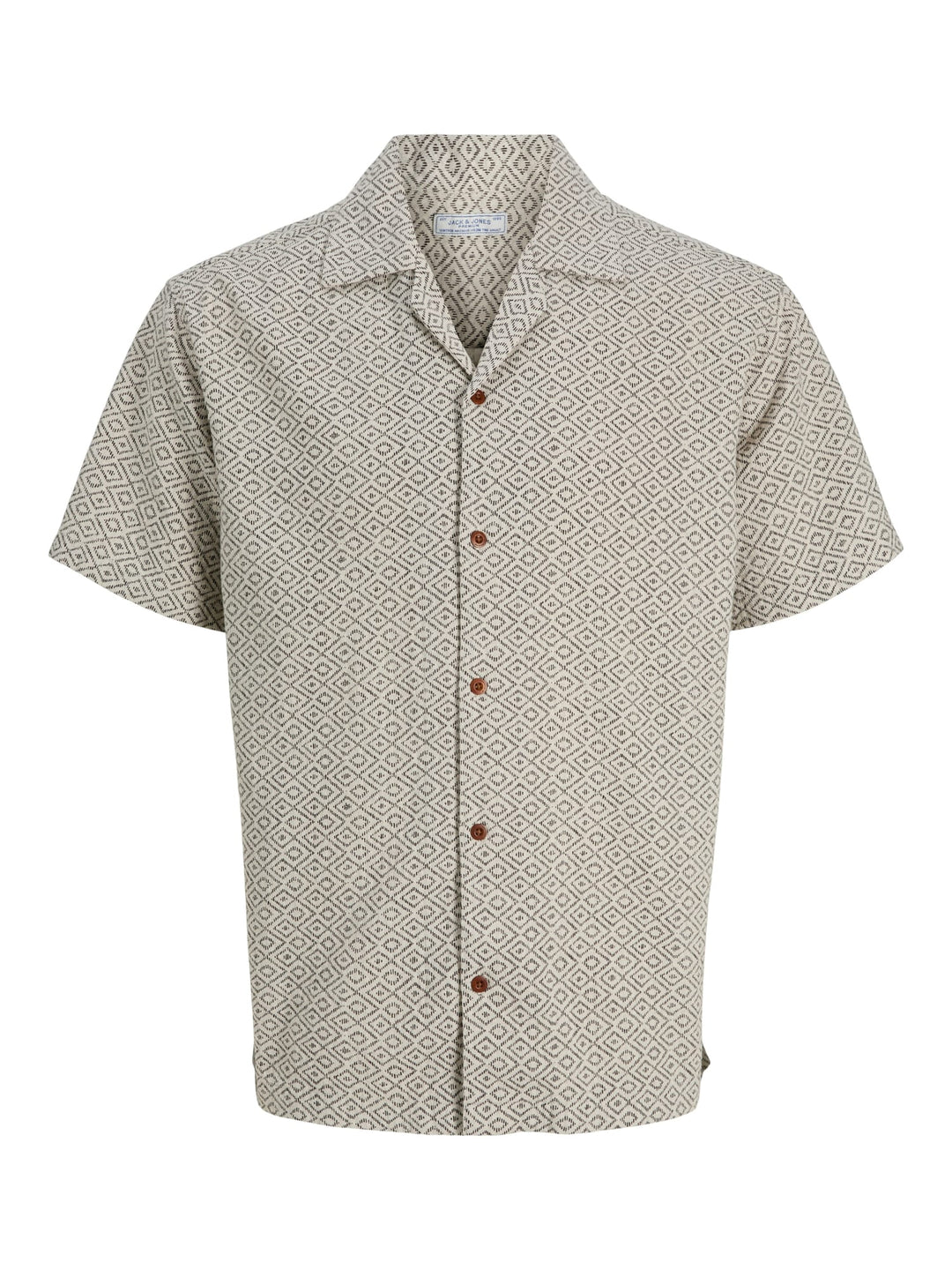 Jack & Jones Bluwinson overhemd k/m heren – zand dessin