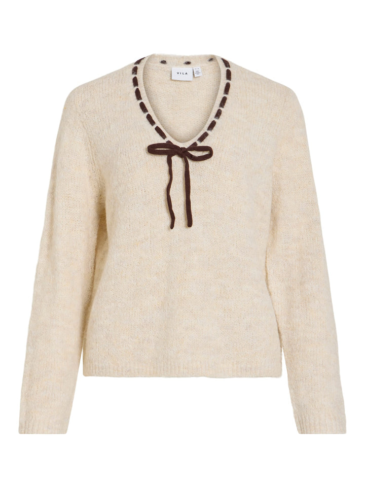 Vila 14117298 Naye trui dames – beige