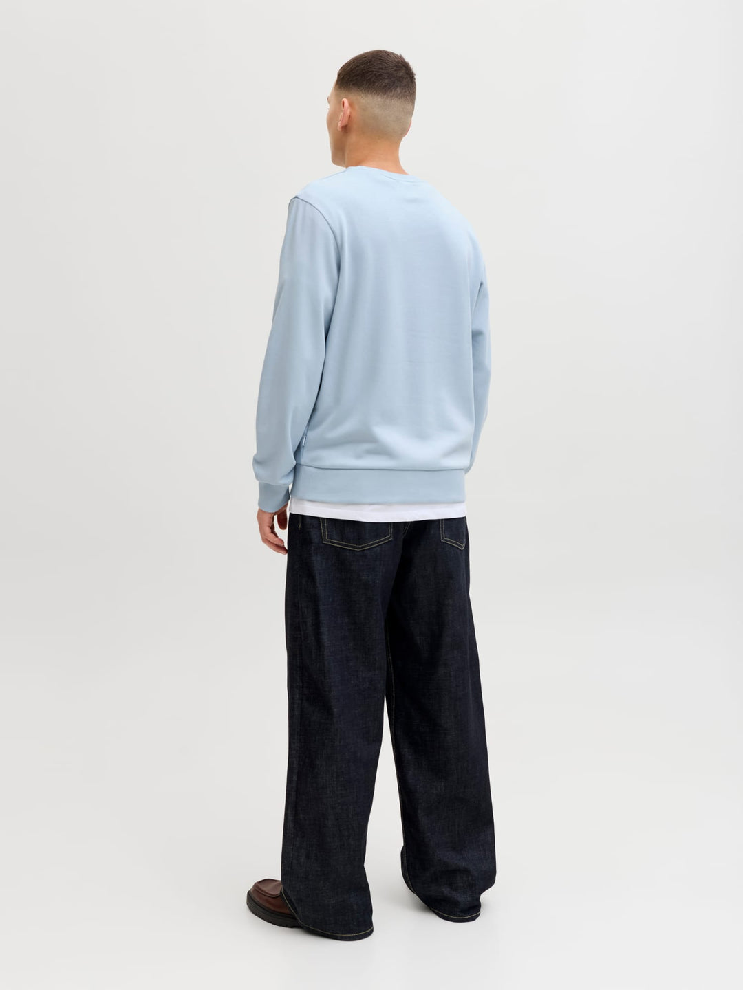 Jack & Jones 12288925 logo sweater lichtblauw – heren