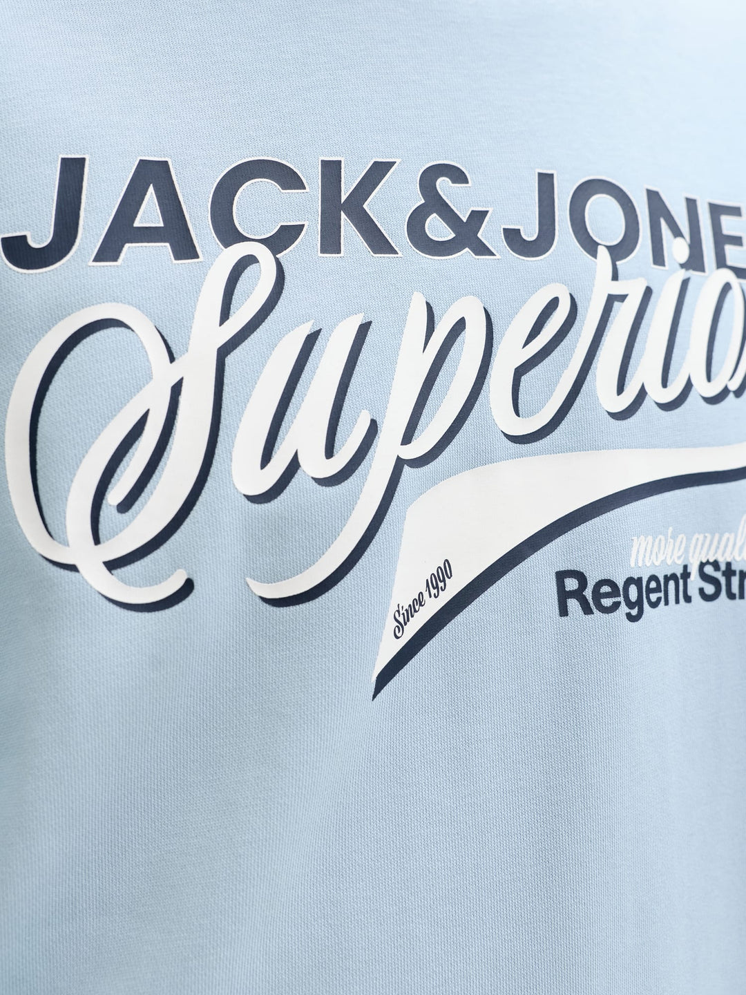 Jack & Jones 12288925 logo sweater lichtblauw – heren