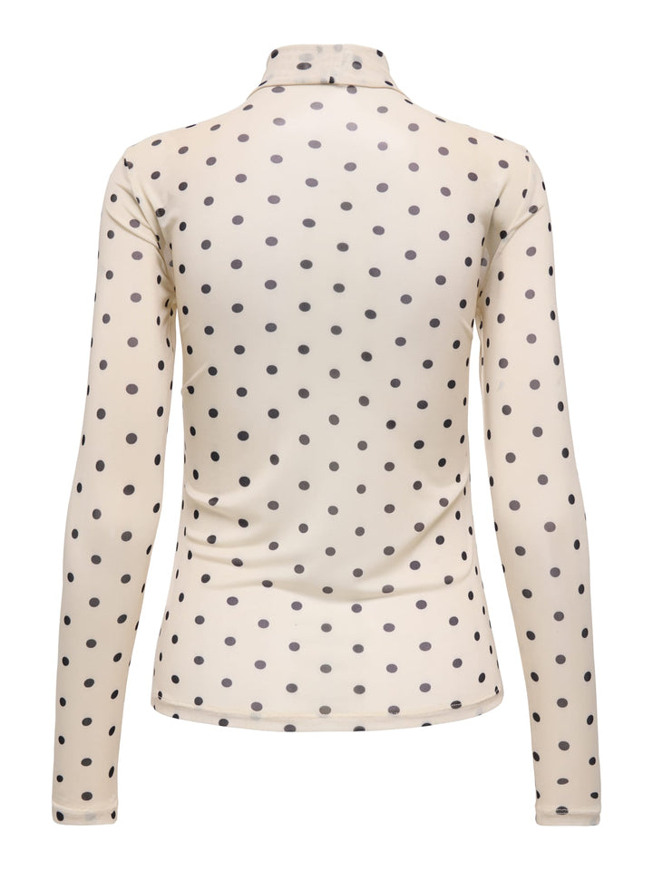 Only t-shirt l/m dames ecru dessin