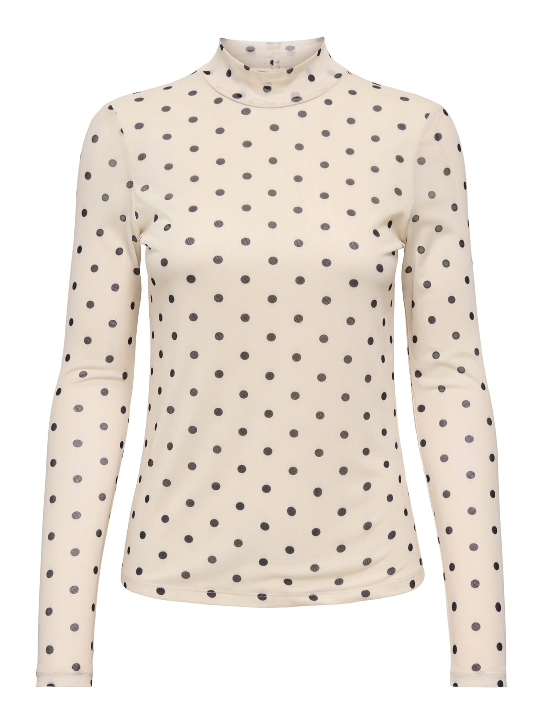 Only t-shirt l/m dames ecru dessin