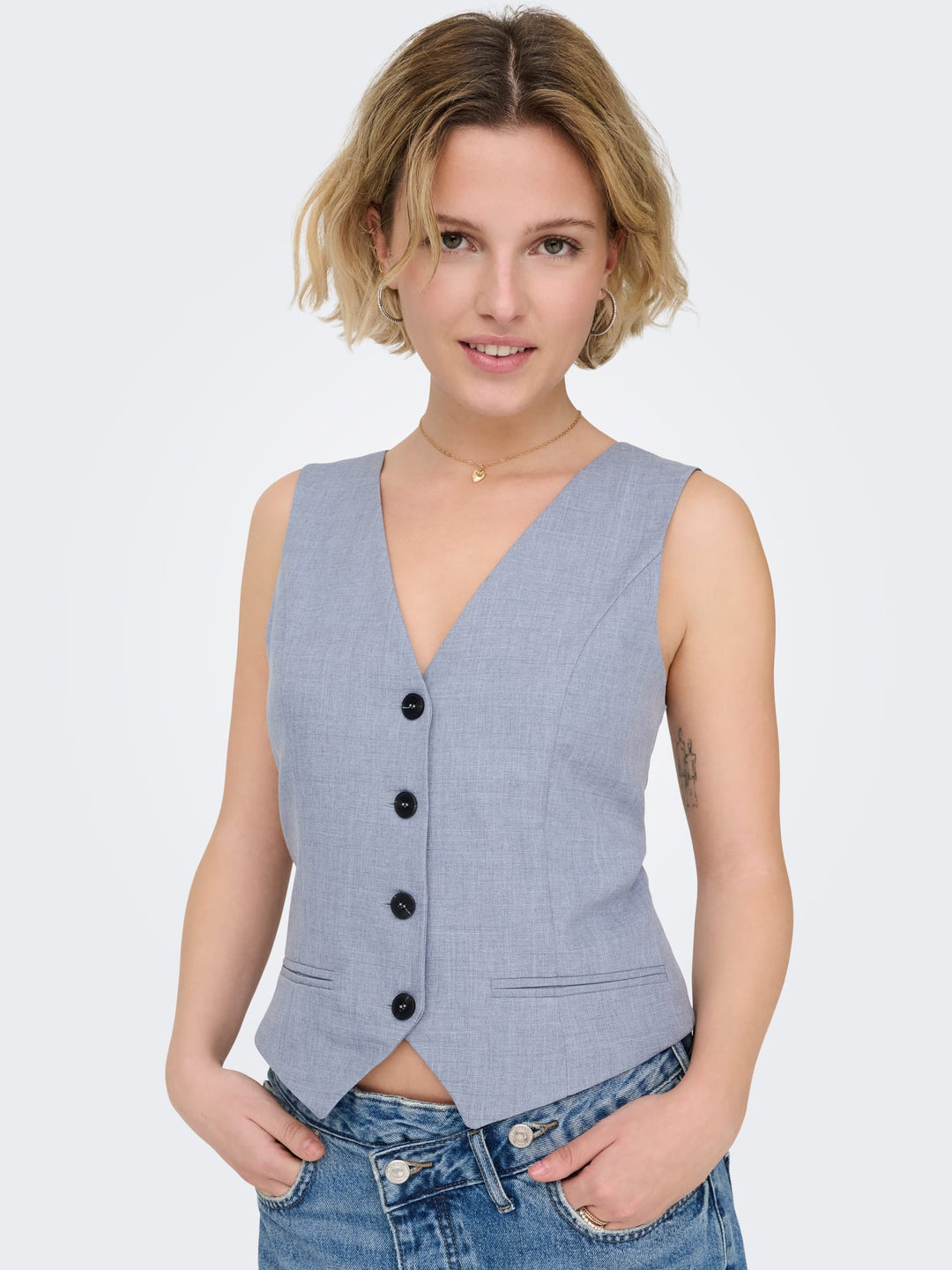 Only 15336753 Linda gilet lichtblauw – dames