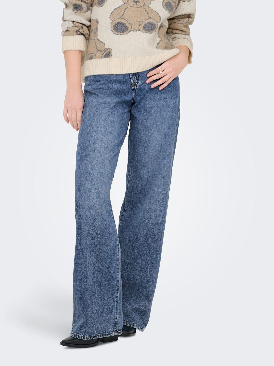 Only Hope wide fit jeans blauw denim – dames - Blue Denim - L30