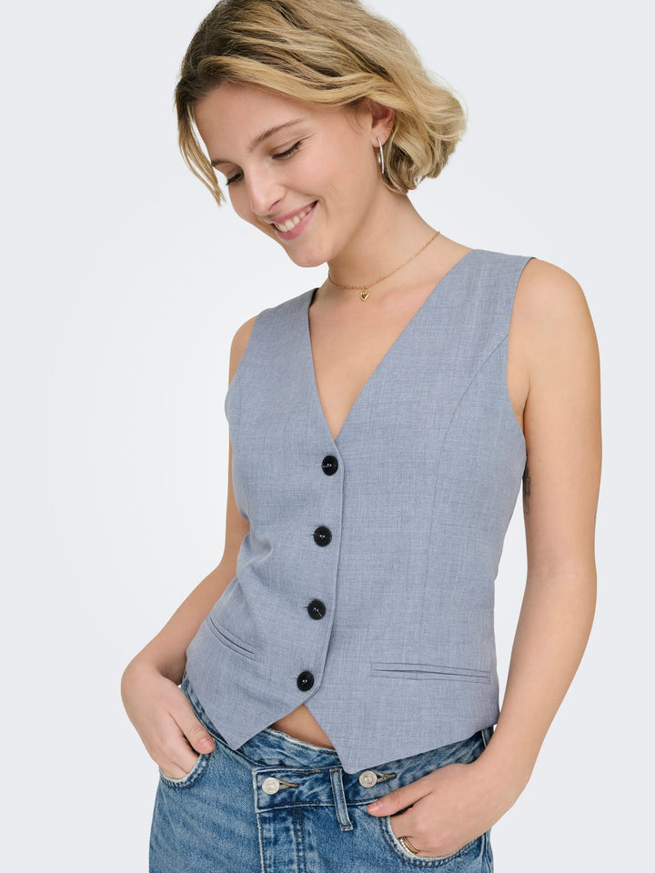 Only 15336753 Linda gilet lichtblauw – dames