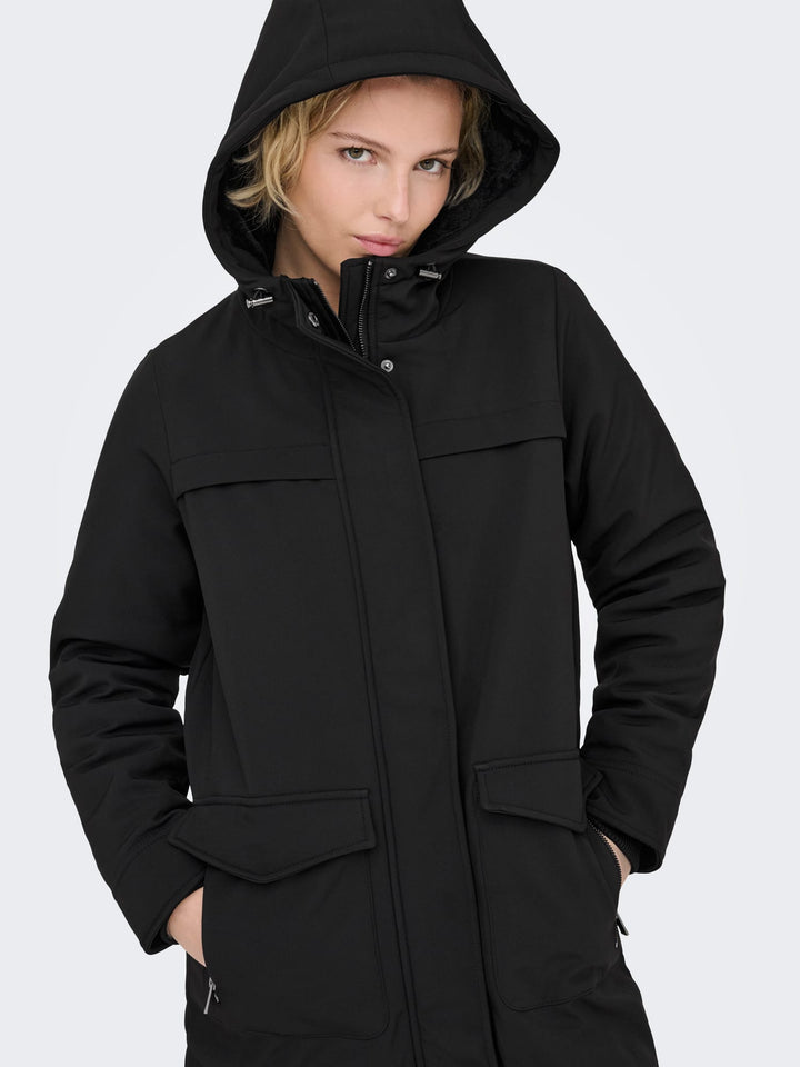 Only ONLmaastricht parka – dames winterjas zwart