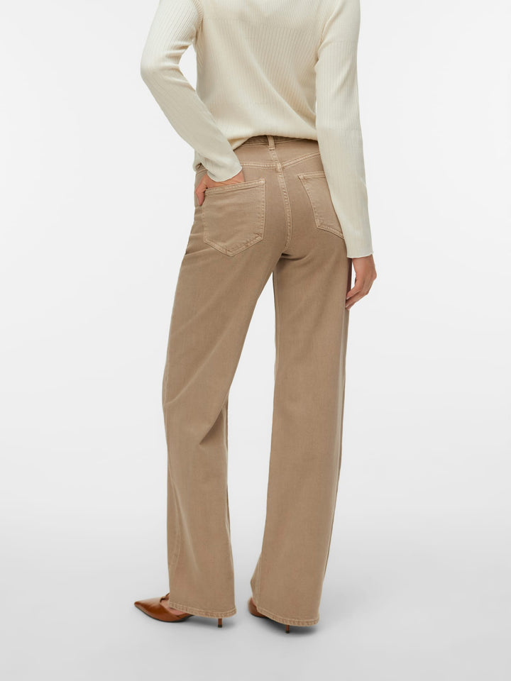 VERO MODA Tessa wide fit jeans licht bruin – dames - L32