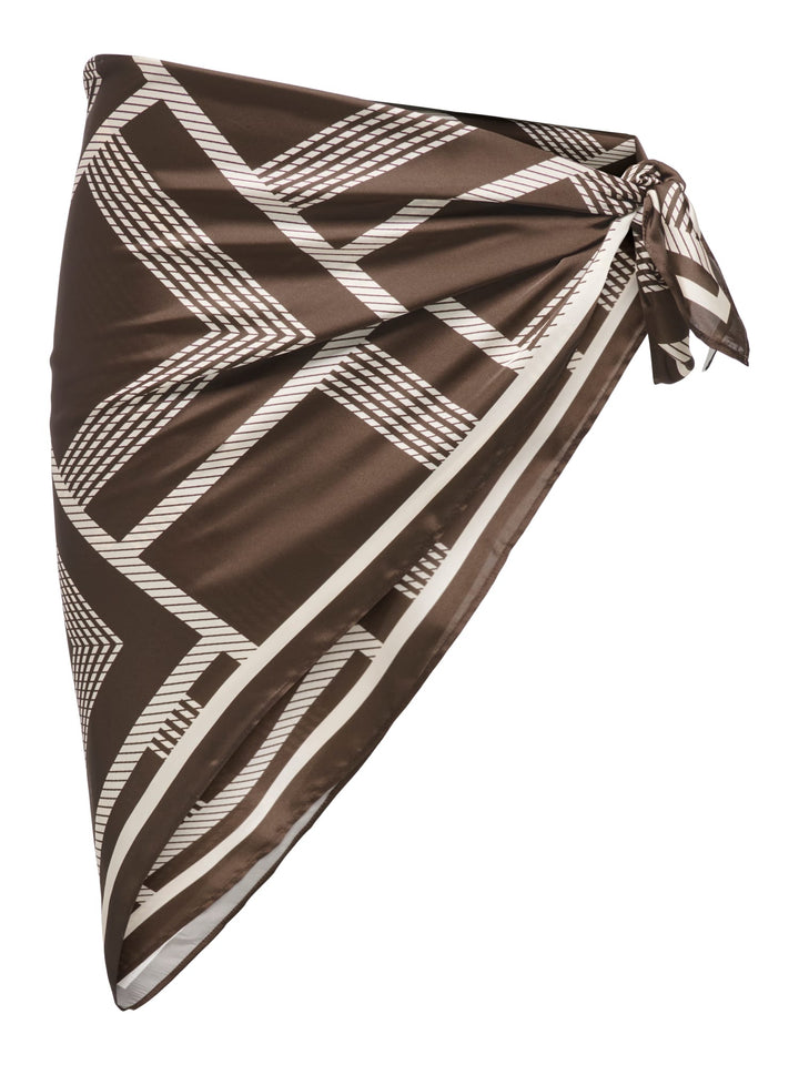 Only sjaal bandana bruin dessin – dames